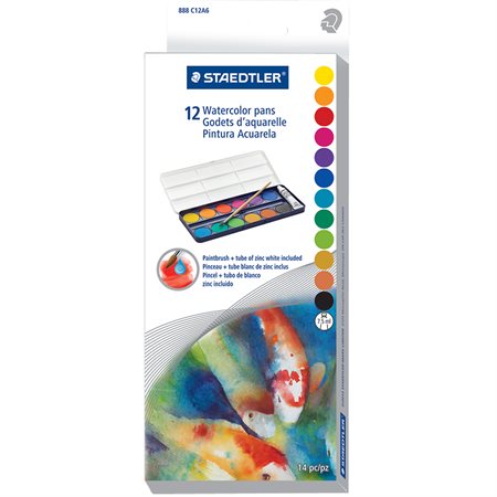Watercolour Paint Palette And Tray Set