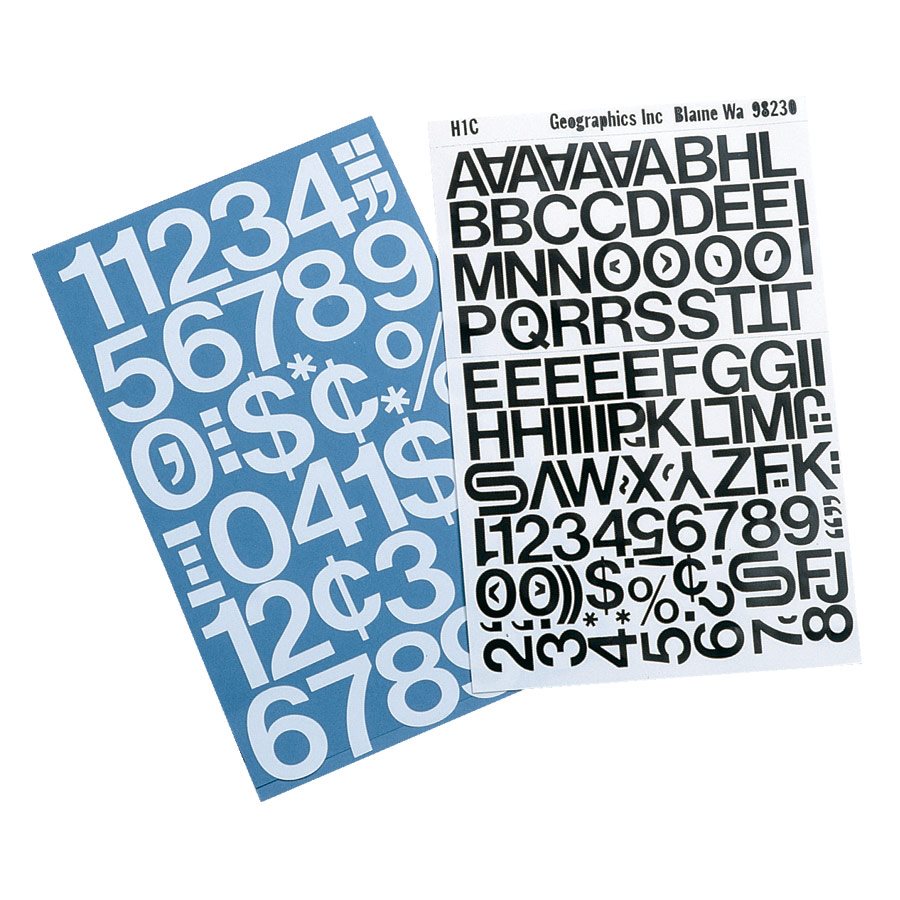 Geosign vinyl letters and numbers