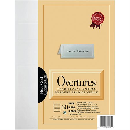Cartons de table Traditionnelle Overtures®