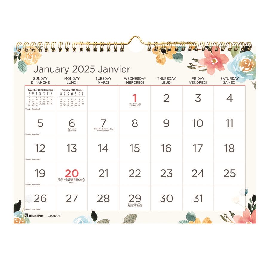 Grand Calendrier Mural 2023 Gratuit