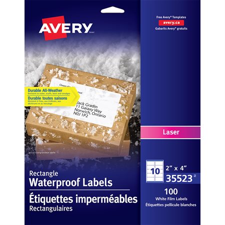 Rectangle Waterproof Film Labels
