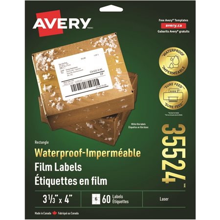 Rectangle Waterproof Film Labels