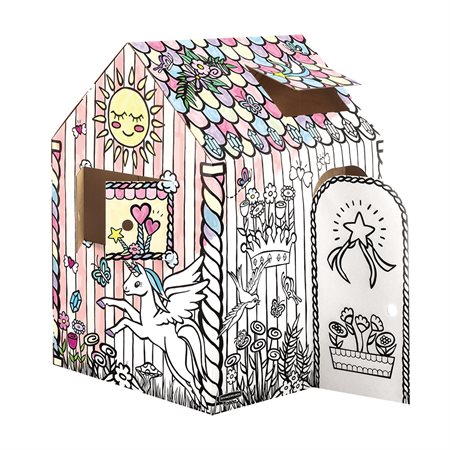 Maison en Carton à Colorier – Coloring Cardboard 