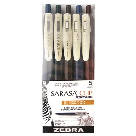 Stylos à encre gel rétractables Zebra Sarasa Clip