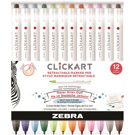 Zebra ClickArt Water Based Markers