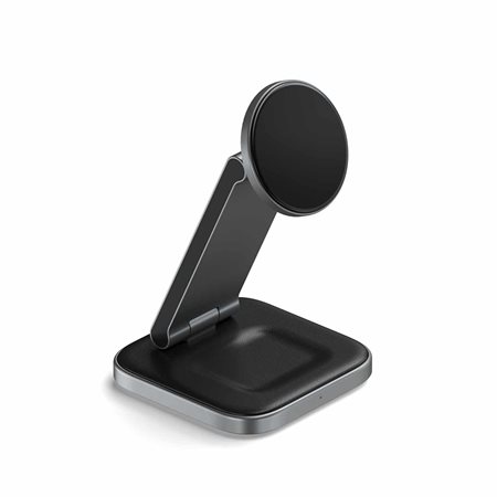 Chargeur 3-en-1 Support Pliant Gris