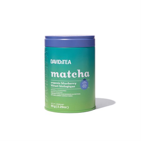 Boîte de matcha au bleuet