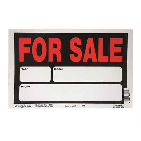 For Sale Auto Sign