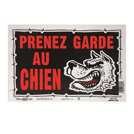 Attention au Chien Sign